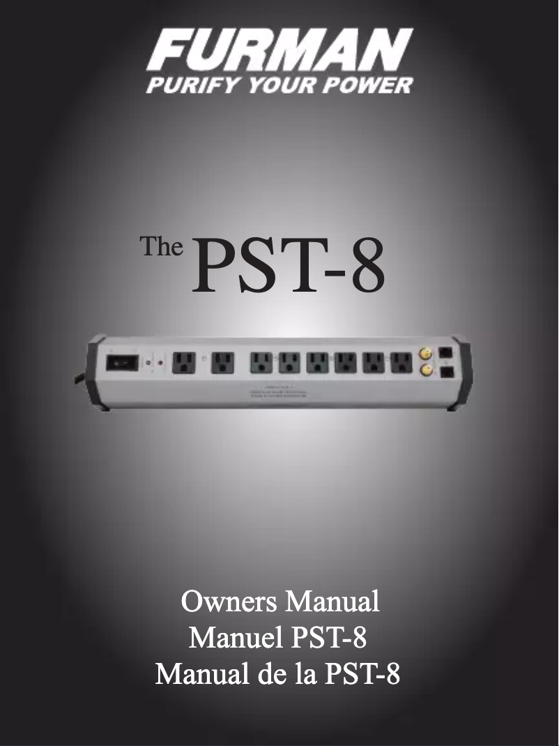Página 1 del manual Manual de usuario Furman PST-8