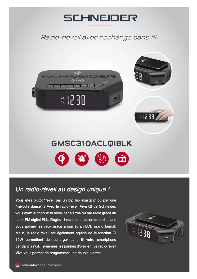 Página 1 del manual Ficha técnica Schneider Viva GMSC310ACLQIBLK