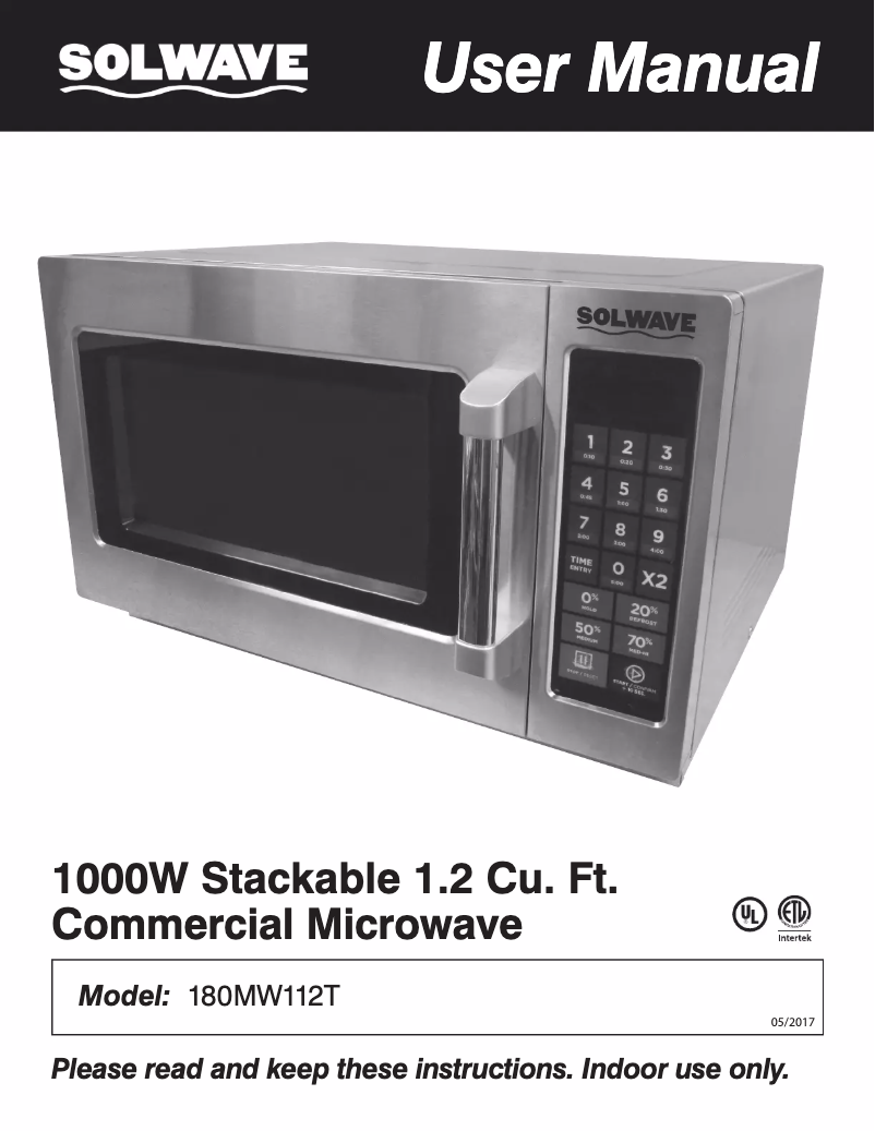 Página 1 del manual Manual de usuario Solwave 180MW112T