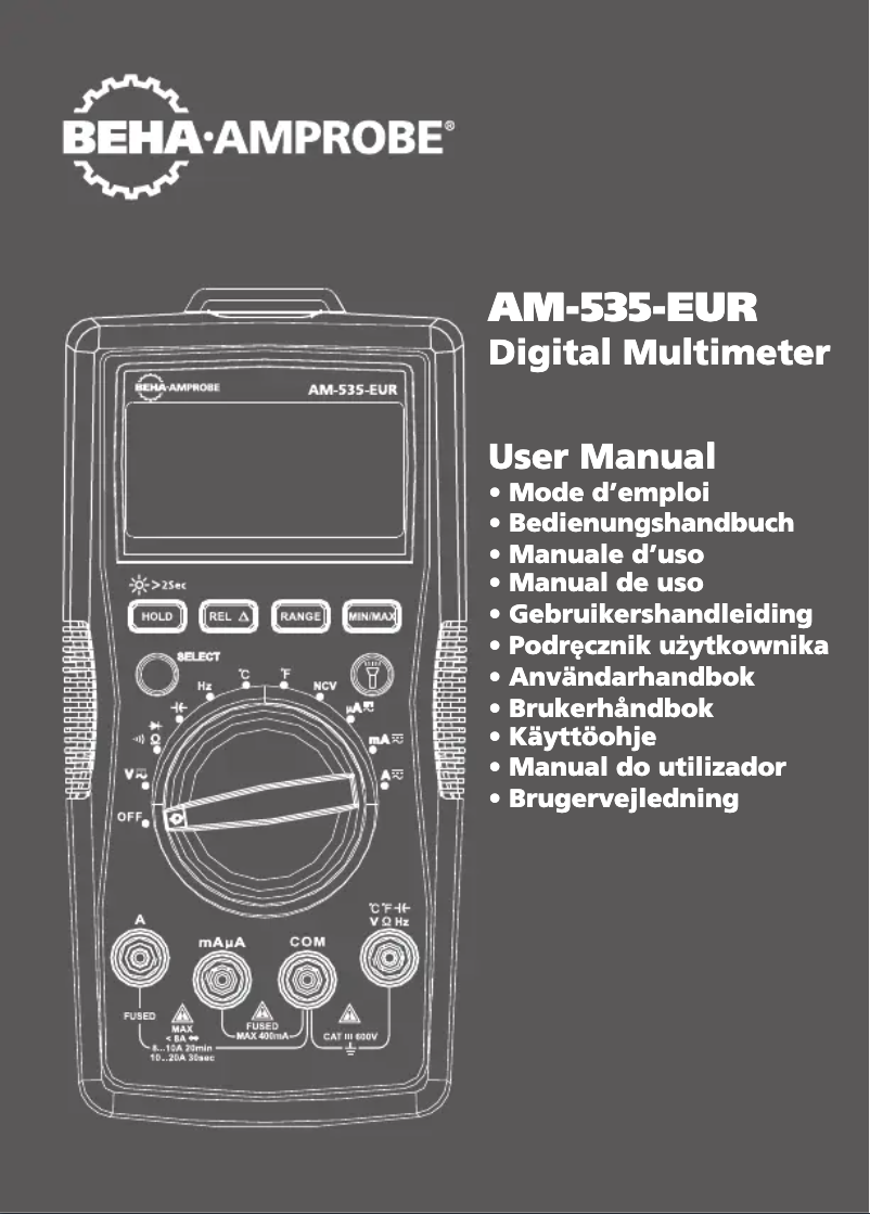 Página 1 del manual Manual de usuario Beha-Amprobe AM-535-EUR