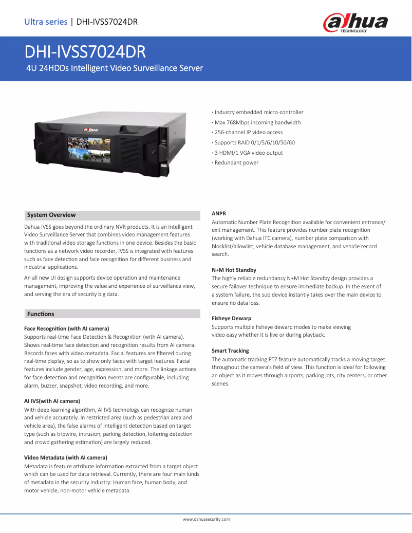 Imagen de la primera página del manual del dispositivo IVSS7024DR