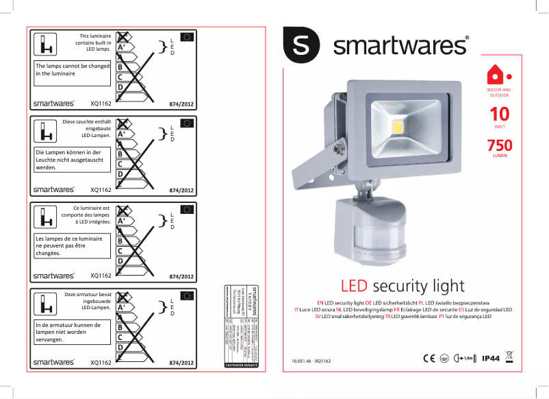 Imagen de la primera página del manual del dispositivo XQ1162
