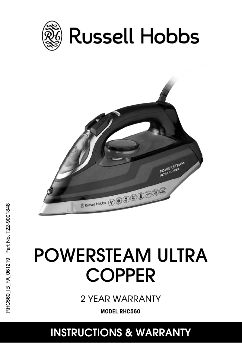 Página 1 del manual Manual de usuario Russell Hobbs Powersteam Ultra Copper RHC560
