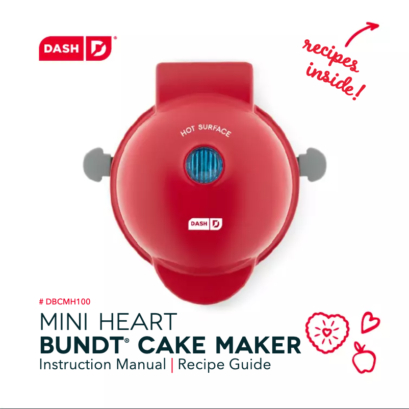 Página 1 del manual Manual de usuario Dash Mini Heart Bundt DBCMH100