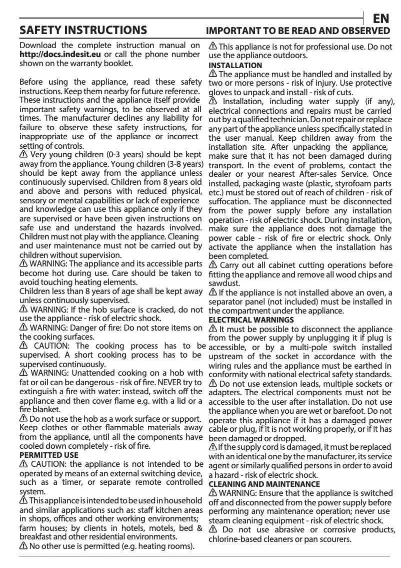 Imagen de la primera página del manual del dispositivo TI 60 X