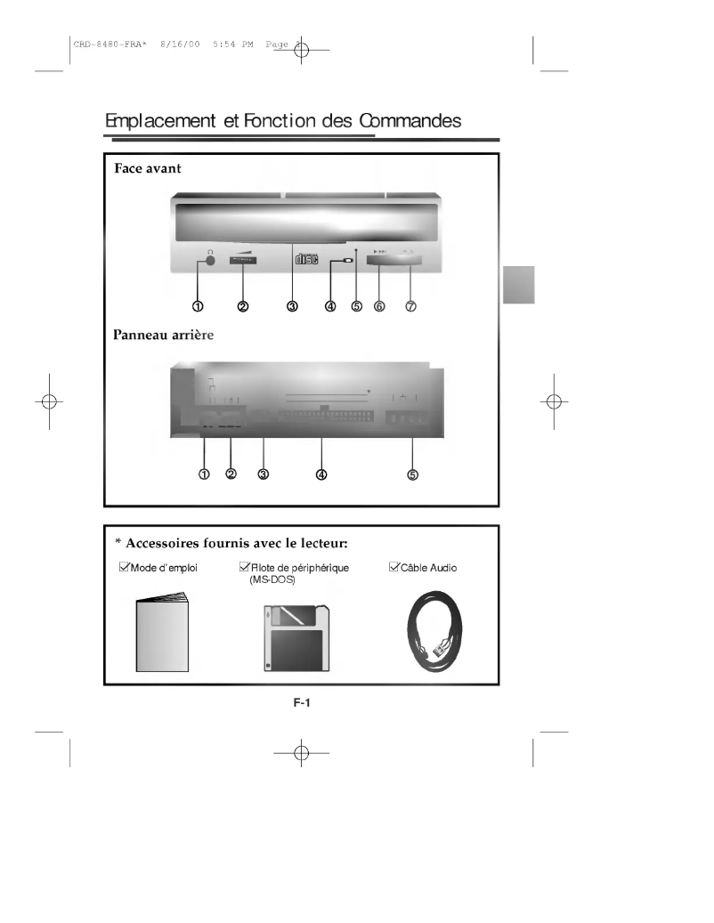 Imagen de la primera página del manual del dispositivo CRD-8482B