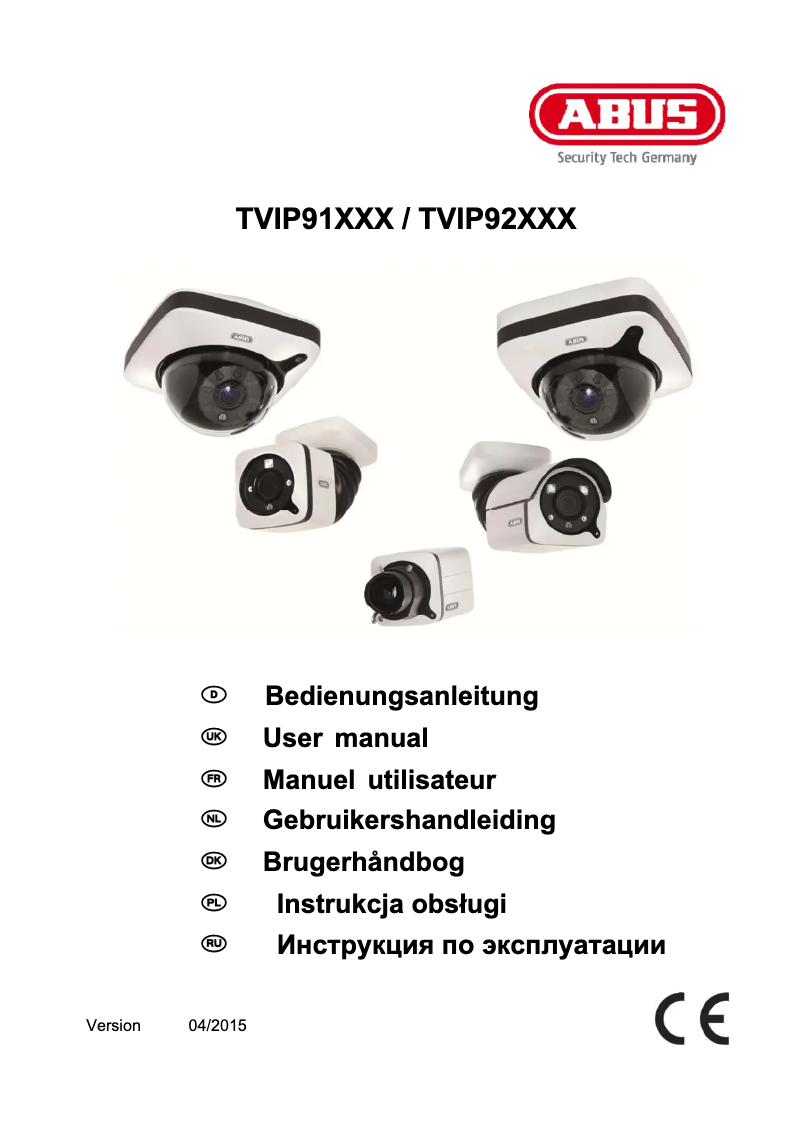 Imagen de la primera página del manual del dispositivo TVIP92500