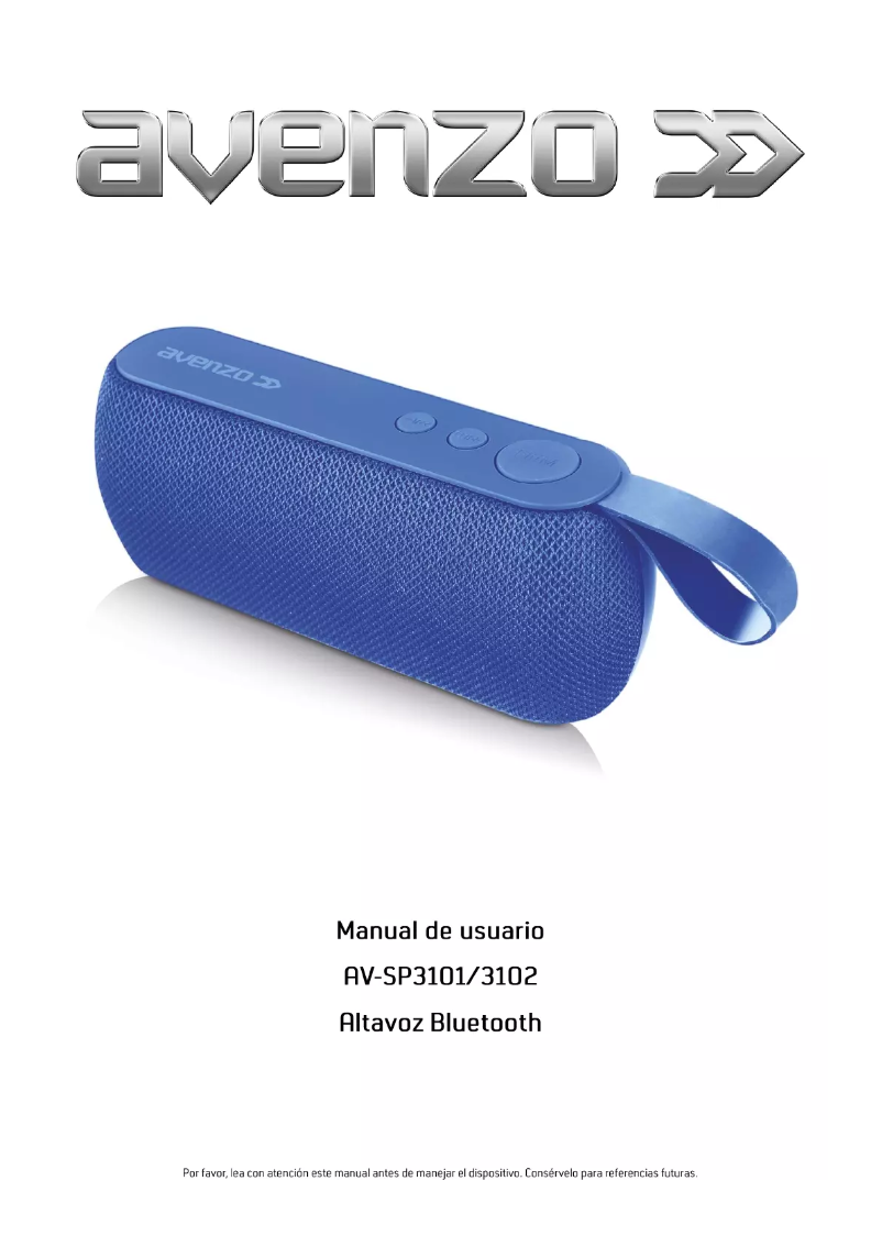 Página 1 del manual Manual de usuario Avenzo AV-SP3102L