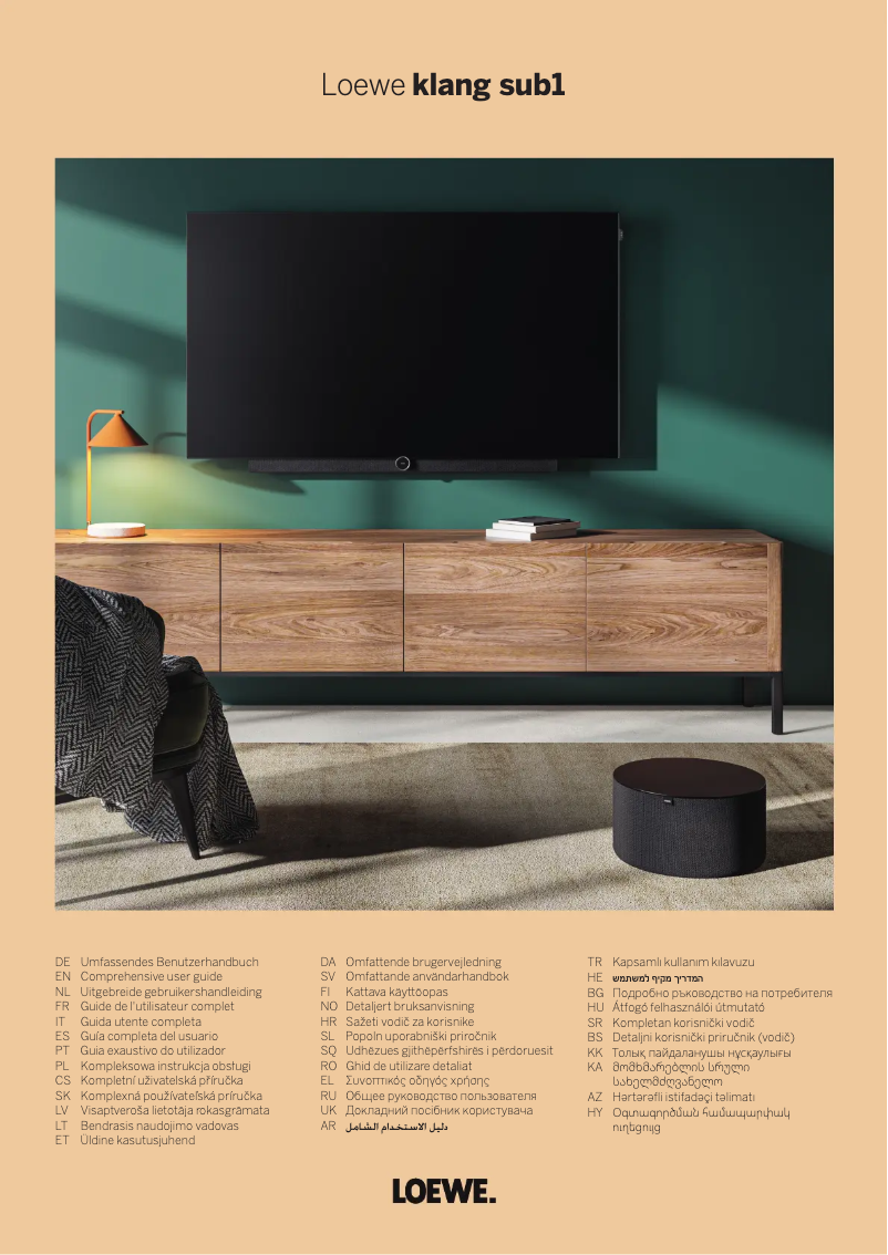 Imagen de la primera página del manual del dispositivo Klang sub1