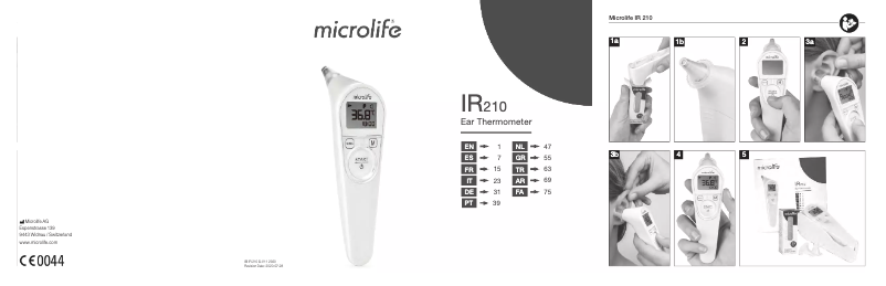 Imagen de la primera página del manual del dispositivo IR 210