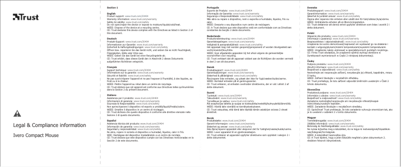 Imagen de la primera página del manual del dispositivo Ivero