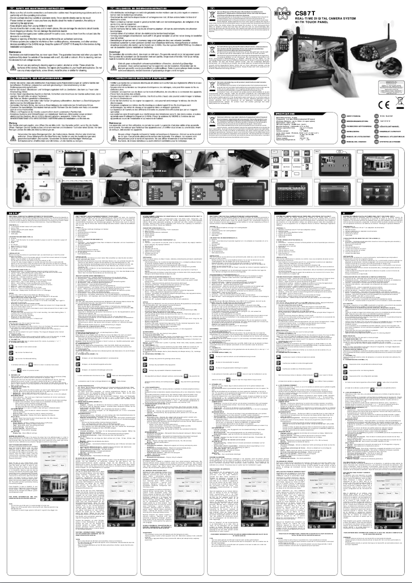 Página 1 del manual Manual de usuario Elro CS87T