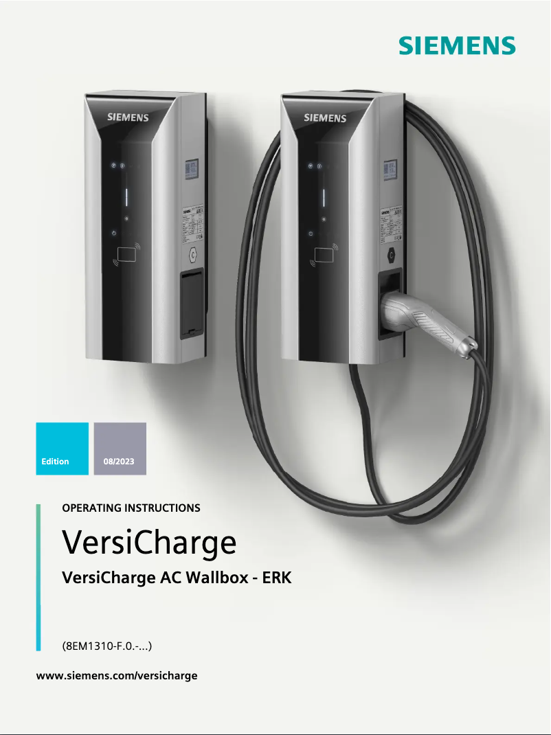 Página nº 1 - Manual de usuario Siemens VersiCharge AC 22kW