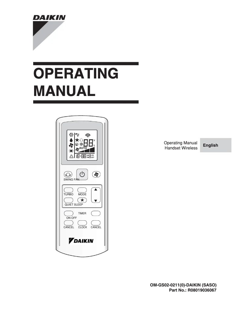 Página 1 del manual Manual de usuario Daikin FHC30JEV1K
