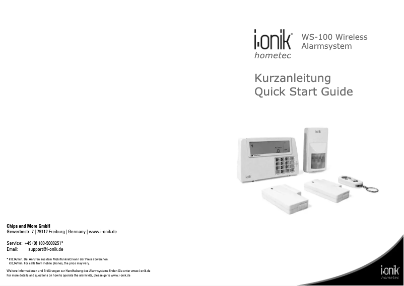 Imagen de la primera página del manual del dispositivo WS-100