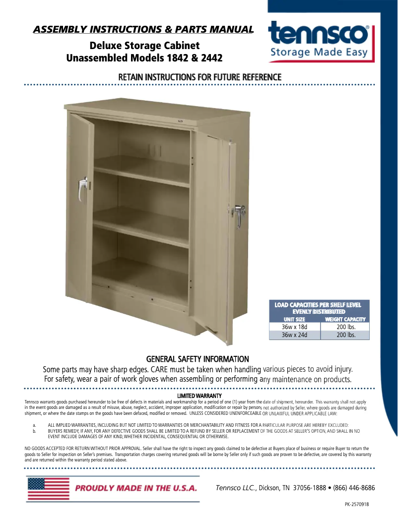 Imagen de la primera página del manual del dispositivo 2442