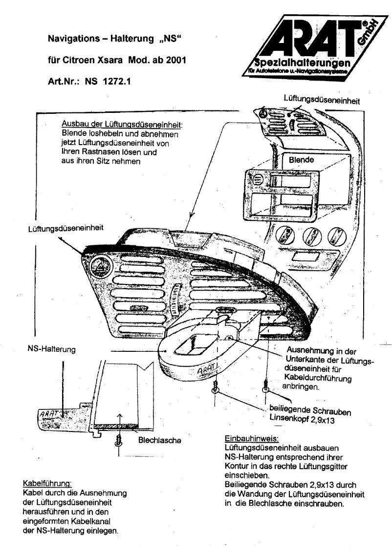 Imagen de la primera página del manual del dispositivo NS1272.1