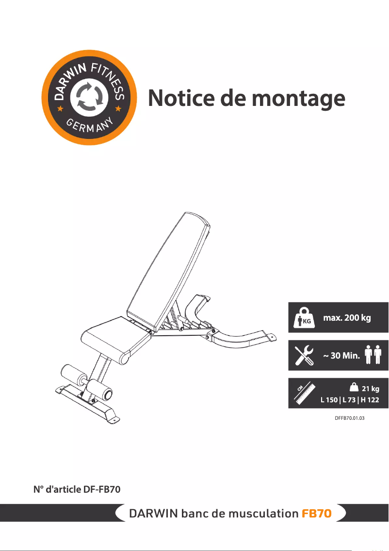 Imagen de la primera página del manual del dispositivo FB70