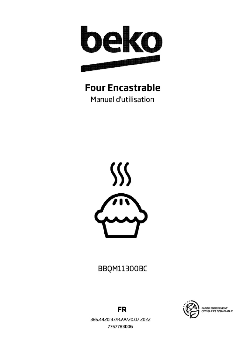 Página 1 del manual Manual de usuario Beko BBQM11300BC