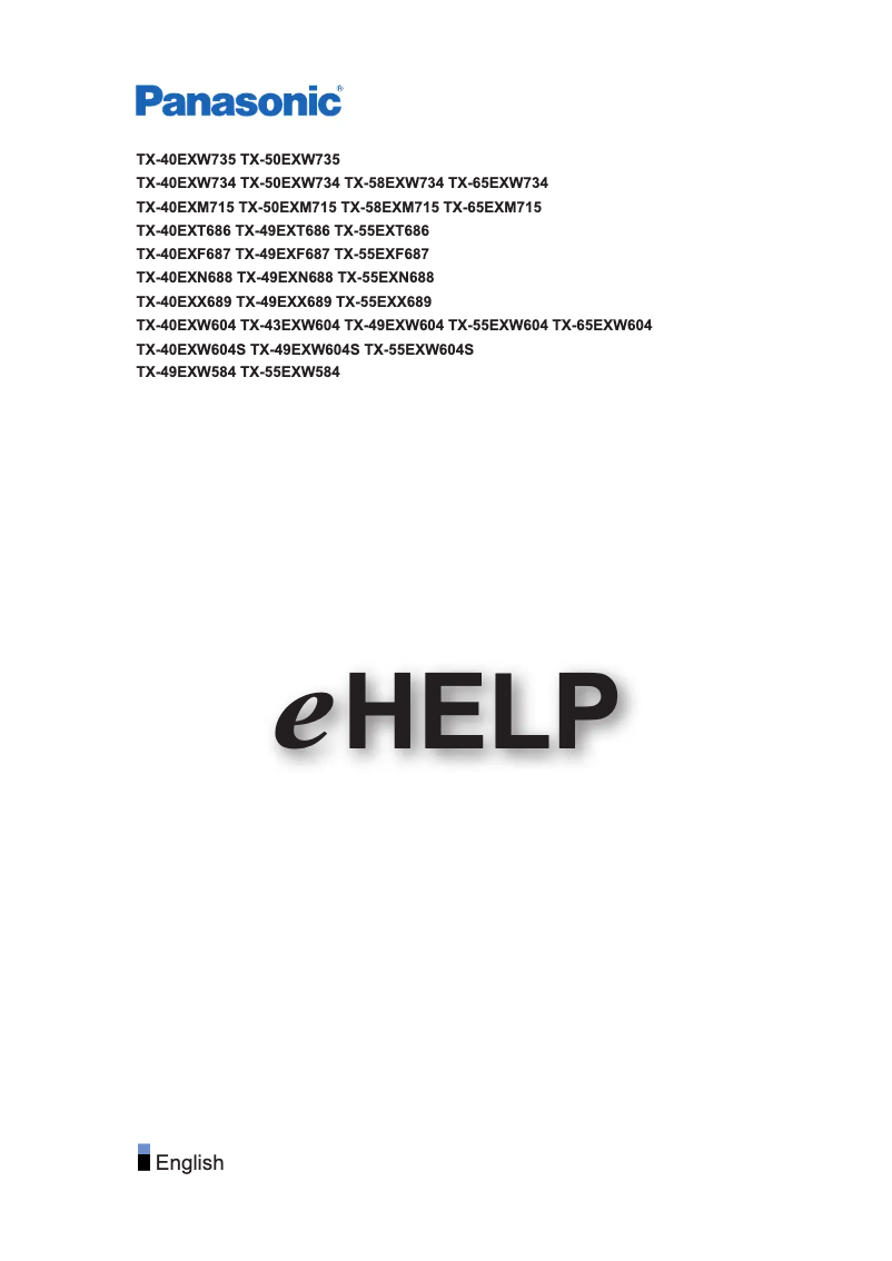 Página 1 del manual Manual de usuario Panasonic TX-58EXW734