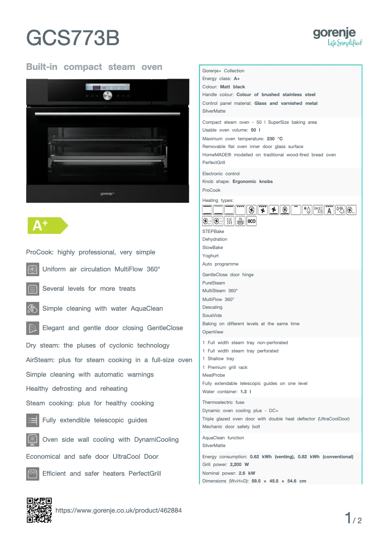 Imagen de la primera página del manual del dispositivo GCS773B