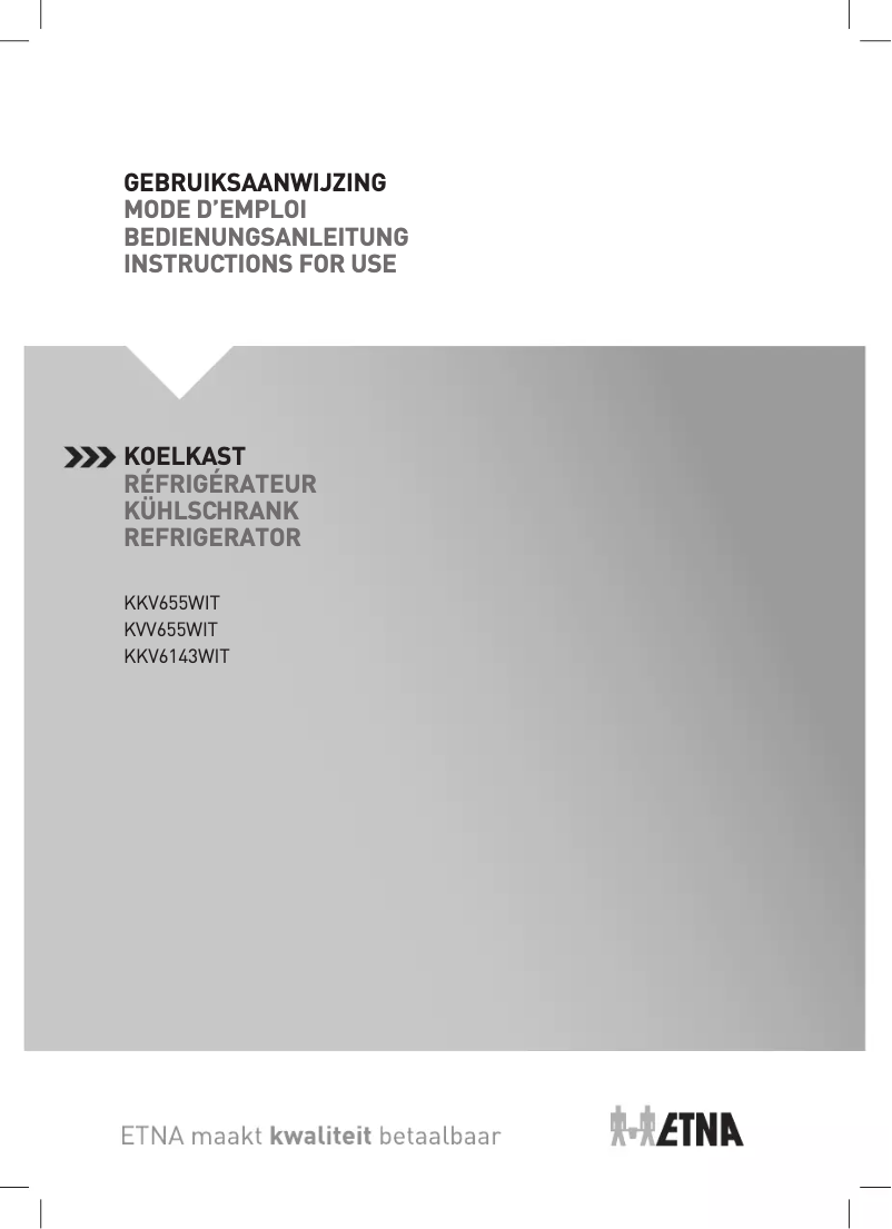 Página 1 del manual Manual de usuario Etna KVV655WIT