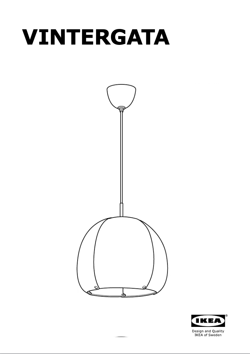 Página 1 del manual Instrucciones / montaje Ikea VINTERGATA