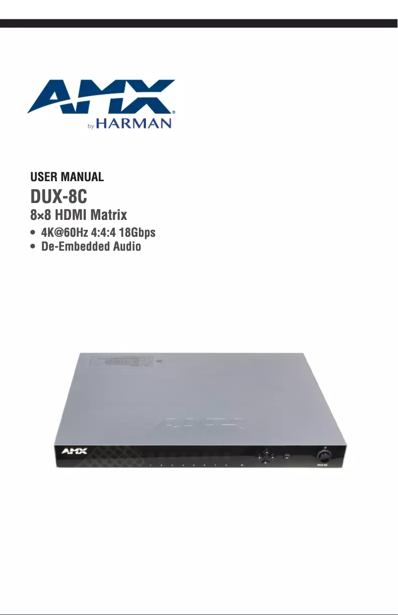 Imagen de la primera página del manual del dispositivo DUX-8C