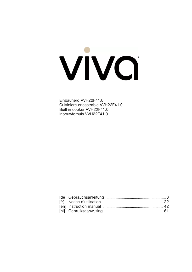 Imagen de la primera página del manual del dispositivo VVH22F4150