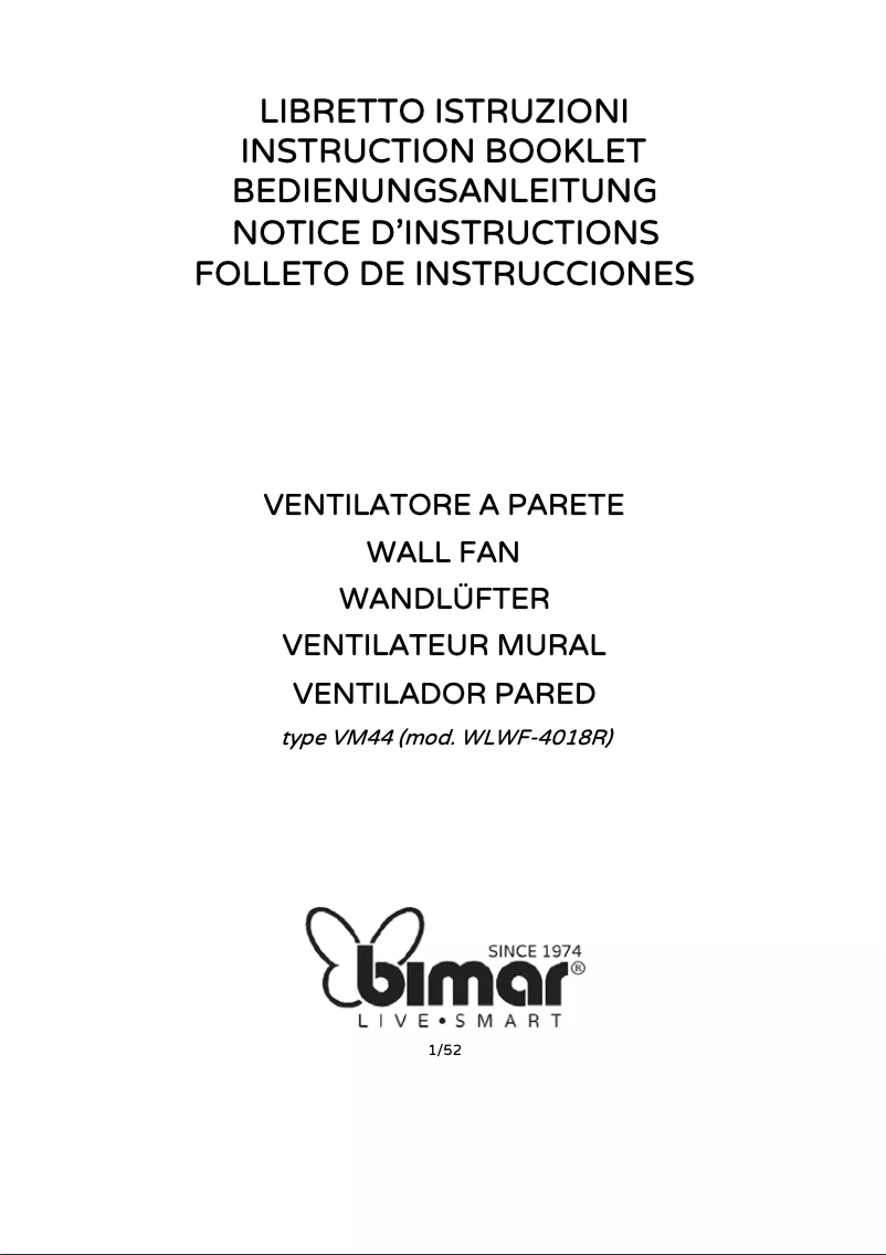Página 1 del manual Manual de usuario Bimar VM44