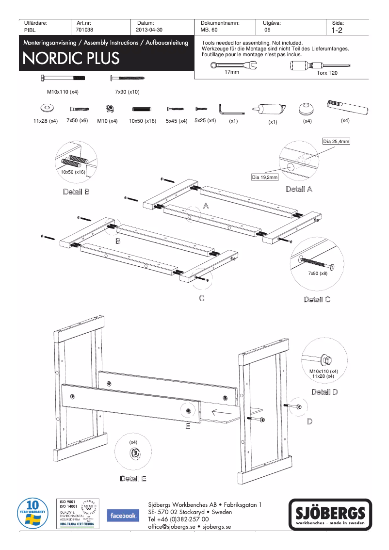 Imagen de la primera página del manual del dispositivo Nordic Plus