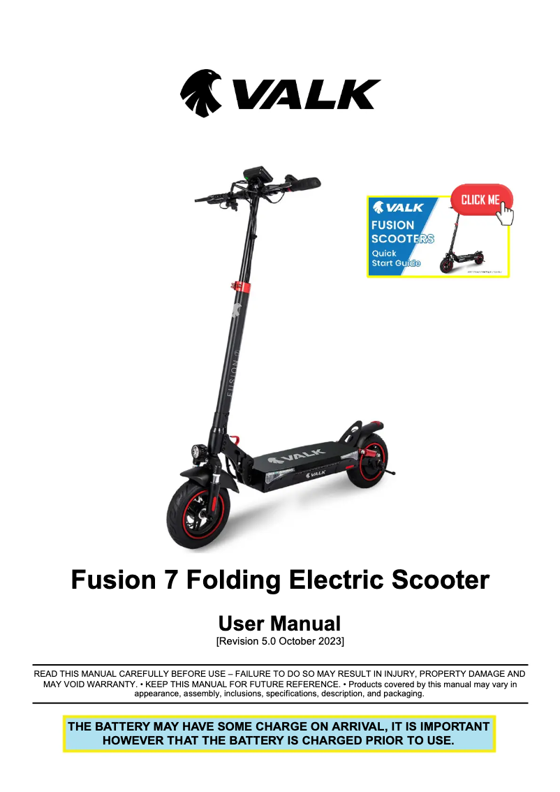 Imagen de la primera página del manual del dispositivo Fusion 7