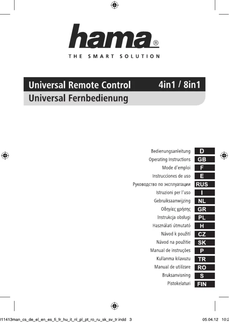 Página nº 1 - Manual de usuario Hama Universal 4in1