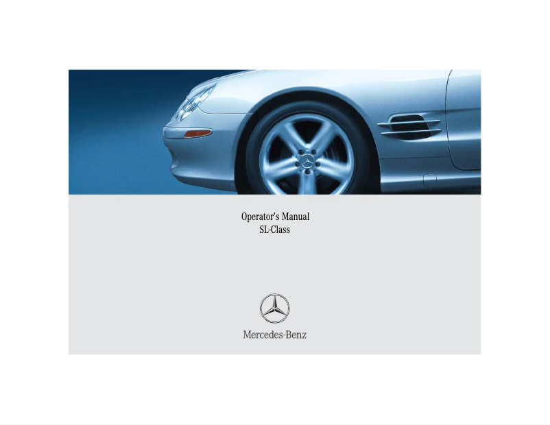 Página 1 del manual Manual de usuario Mercedes-Benz SL-Class (2005)