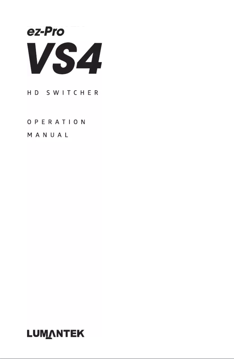 Imagen de la primera página del manual del dispositivo ez-Pro VS4