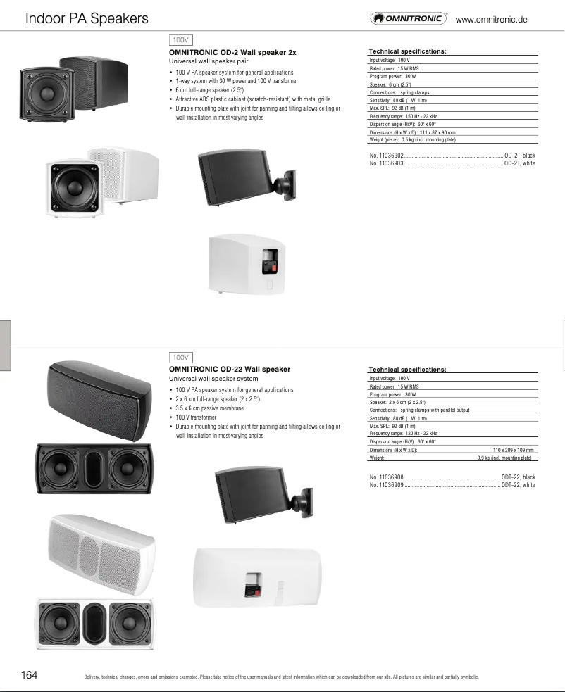 Página nº 1 - Catálogo Omnitronic OD-2T