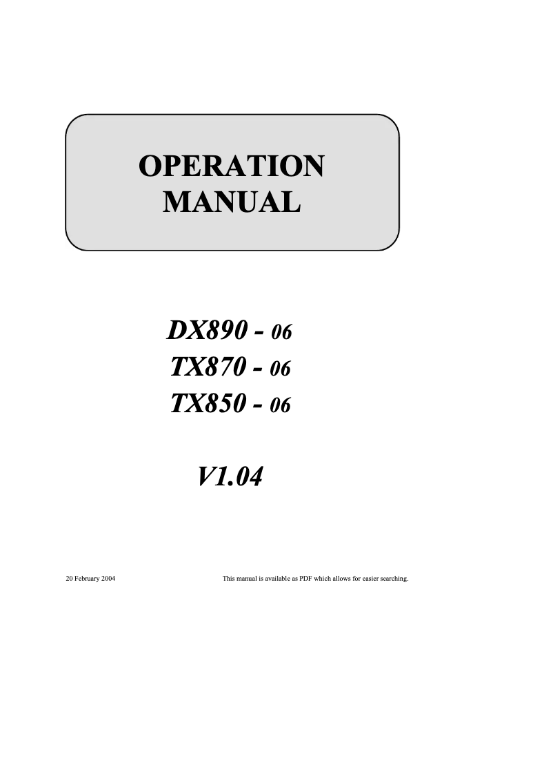 Imagen de la primera página del manual del dispositivo TX870-06