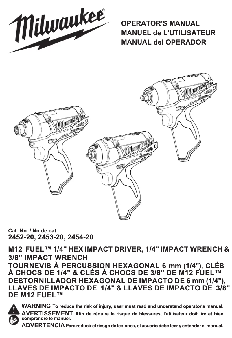 Imagen de la primera página del manual del dispositivo 2453-20