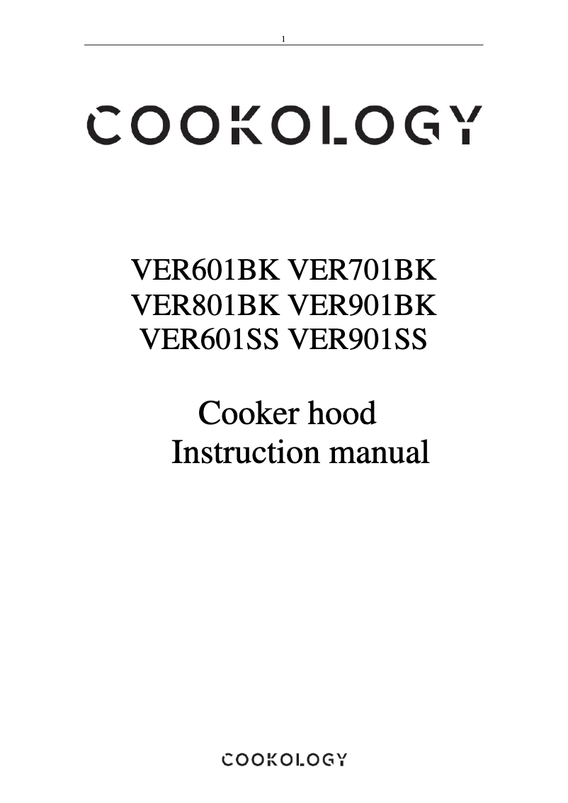 Página 1 del manual Manual de usuario Cookology VER601SS