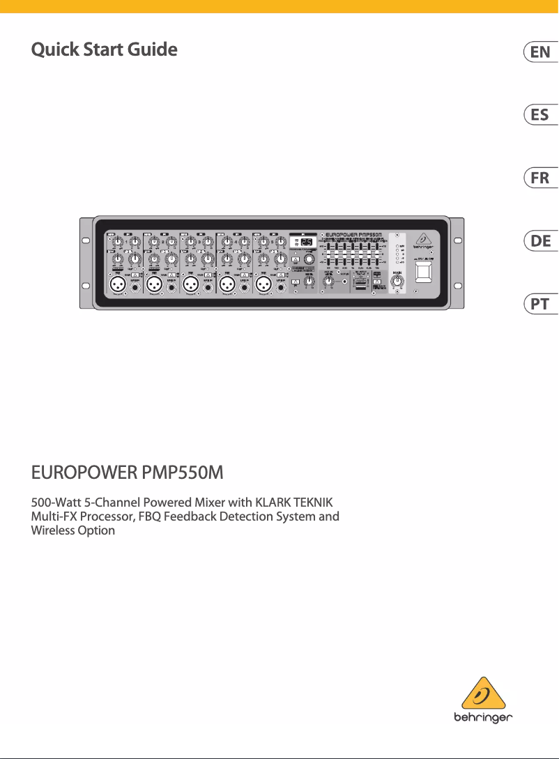 Imagen de la primera página del manual del dispositivo Europower PMP550M