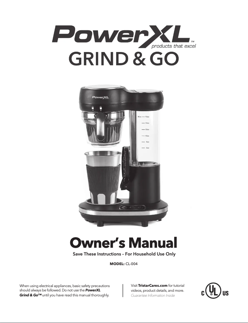 Página nº 1 - Manual de usuario PowerXL Grind & Go Plus CL-004