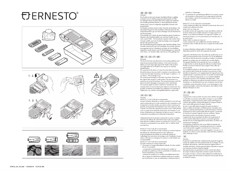 Imagen de la primera página del manual del dispositivo IAN 279916