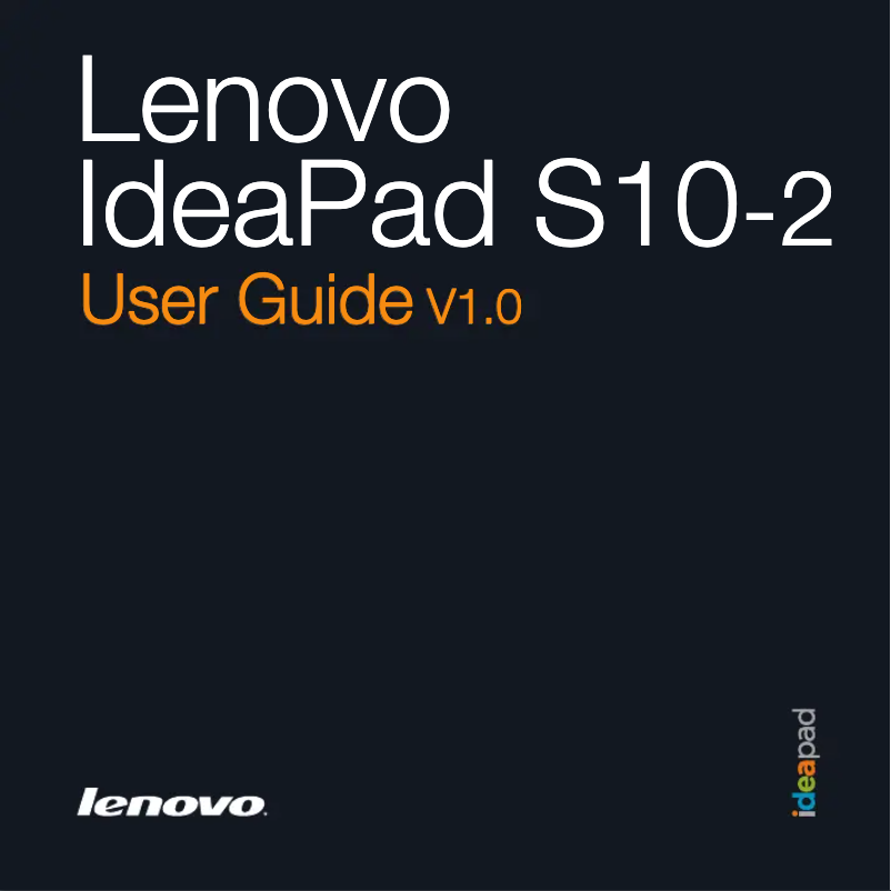 Página nº 1 - Manual de usuario Lenovo IdeaPad S10-2