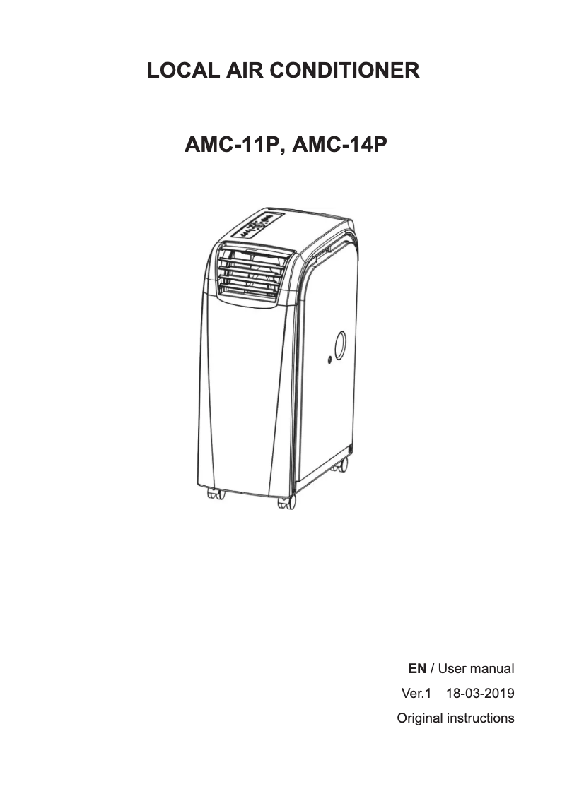 Imagen de la primera página del manual del dispositivo AMC-14P