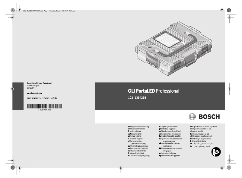 Página 1 del manual Manual de usuario Bosch GLI PortaLED 136 Professional