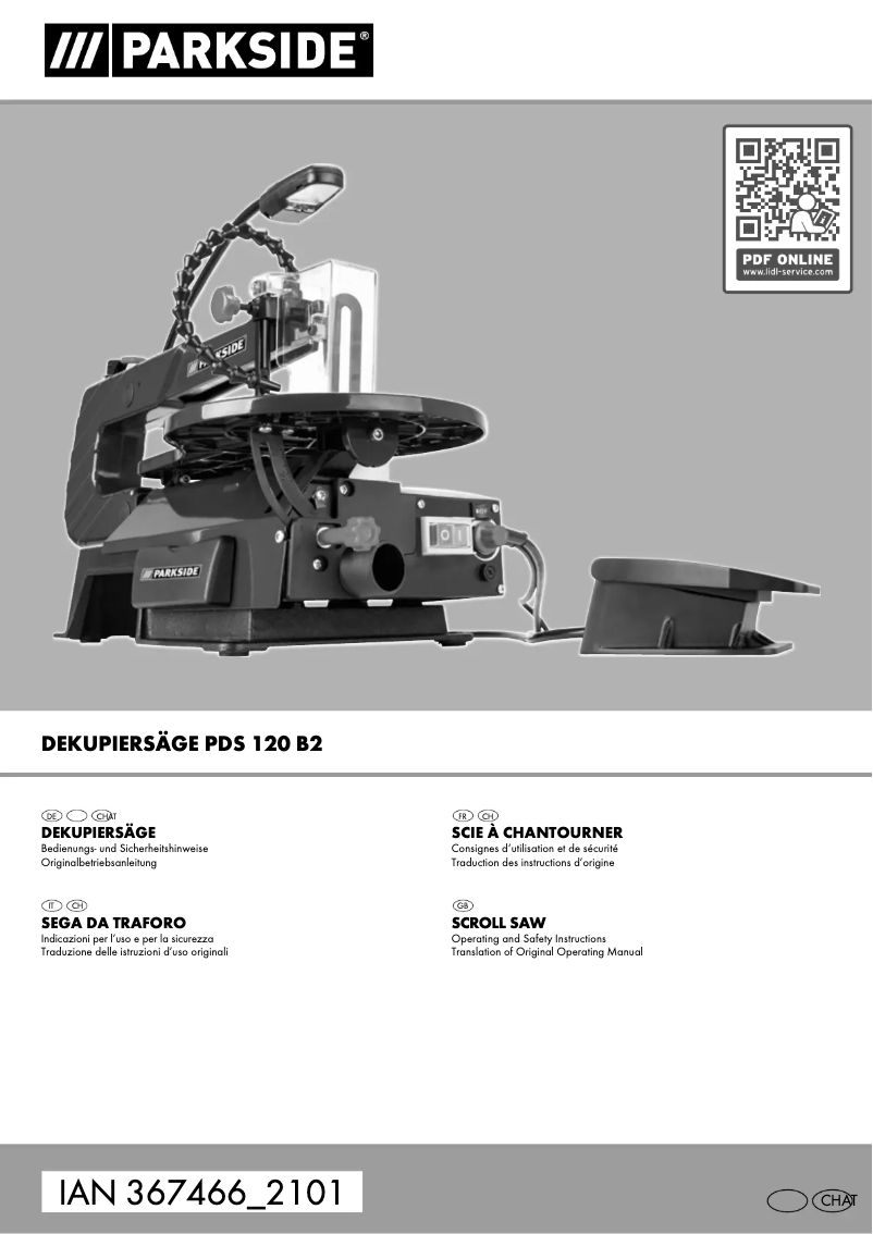 Página 1 del manual Manual de usuario Parkside PDS 120 B2