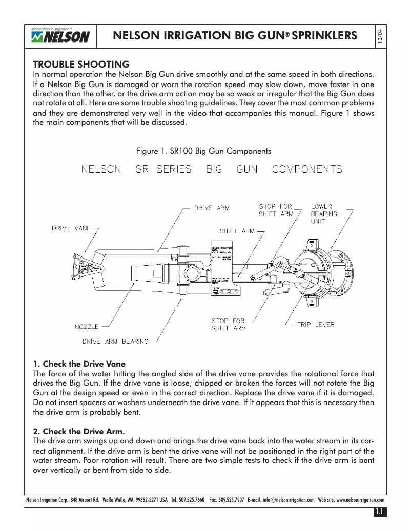 Página 1 del manual Manual de usuario Nelson 150 Series Big Gun