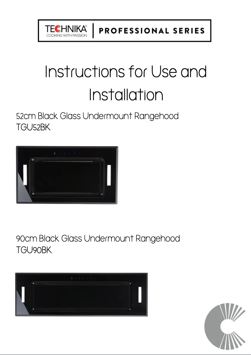 Imagen de la primera página del manual del dispositivo TGU52BK