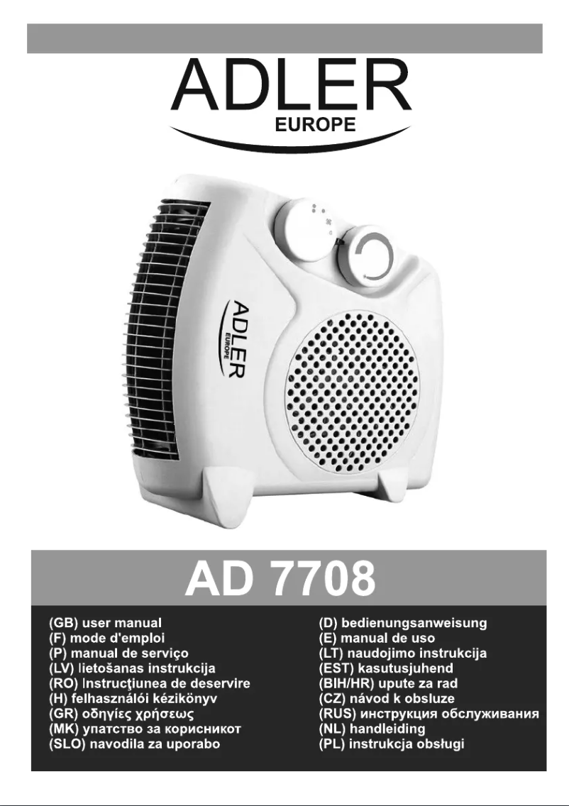 Imagen de la primera página del manual del dispositivo AD 7708