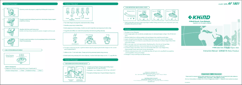 Página 1 del manual Manual de usuario Khind AF1801